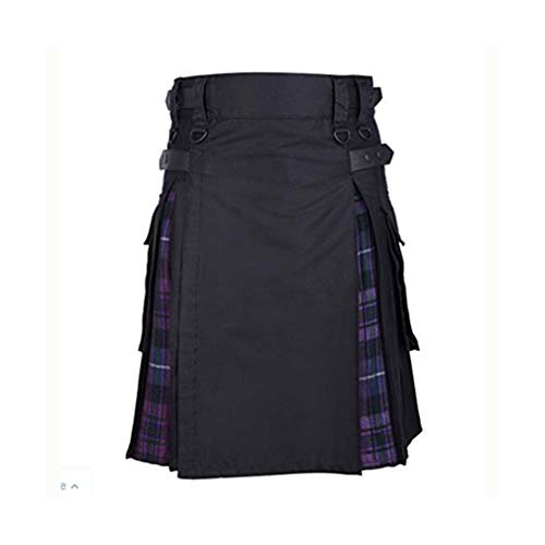 MEIHAOWEI Hombres Mujeres Traje gótico Medieval Retro Viking Pirata Falda Inferior Pantalones Guerrero Traje de Batalla Jinete Romano Scottish Dress Up