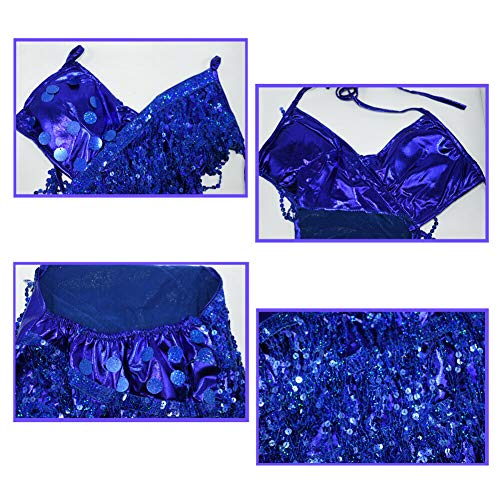 Meijunter Falda de baile latino - Honda Borla Lentejuela Vestido de baile Salsa Samba Rumba Tango Jazz Outfits Carnaval Rendimiento Traje Meijunter Falda de baile latino - Honda Borla Lentejuela Vestido de baile Salsa Samba Rumba Tango Jazz Outfits Carnaval Rendimiento Traje