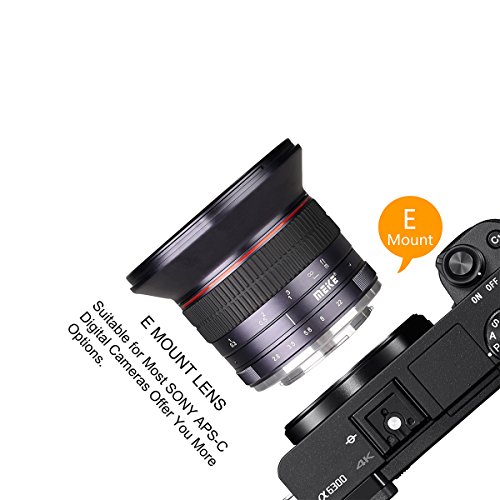 Meike 12mm F/2.8 Ultra Wide Angle Manual Foucs Prime Lens for Sony E Mount APS-C Mirrorless Cameras A7III A9 NEX3 A6400 A5000 A6500