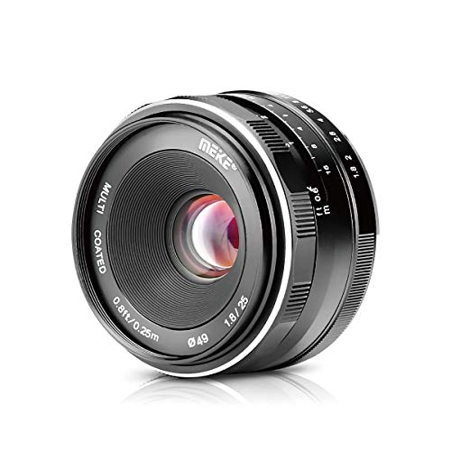 Meike Lente gran angular de 25 mm f / 1.8 gran apertura lente de enfoque manual para Olympus Panasonic Micro 4/3 montaje cámara sin espejo