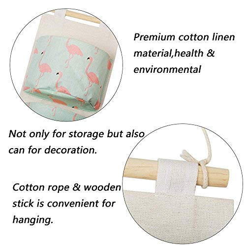 Mein HERZ 2 Pzs Bolso Colgante Tema Flamenco,Organizador para Puerta De Almacenamiento De Acabado 3 Bolsas Bolso De La Pared del Organizador del Bolso Plegable (Verde + Blanco) Mein HERZ 2 Pzs Bolso Colgante Tema Flamenco,Organizador para Puerta De Almacenamiento De Acabado 3 Bolsas Bolso De La Pared del Organizador del Bolso Plegable (Verde + Blanco)