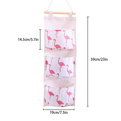 Mein HERZ 2 Pzs Bolso Colgante Tema Flamenco,Organizador para Puerta De Almacenamiento De Acabado 3 Bolsas Bolso De La Pared del Organizador del Bolso Plegable (Verde + Blanco) Mein HERZ 2 Pzs Bolso Colgante Tema Flamenco,Organizador para Puerta De Almacenamiento De Acabado 3 Bolsas Bolso De La Pared del Organizador del Bolso Plegable (Verde + Blanco)