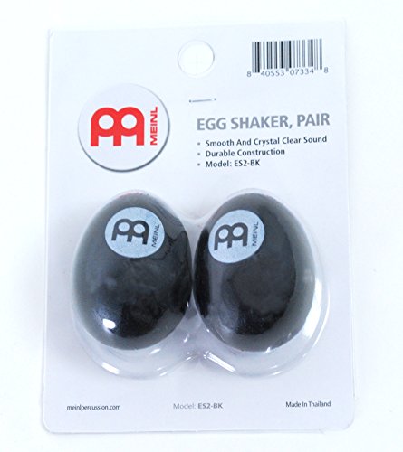 Meinl Percussion ES2-BK - Juego de shakers con forma de huevo, color negro