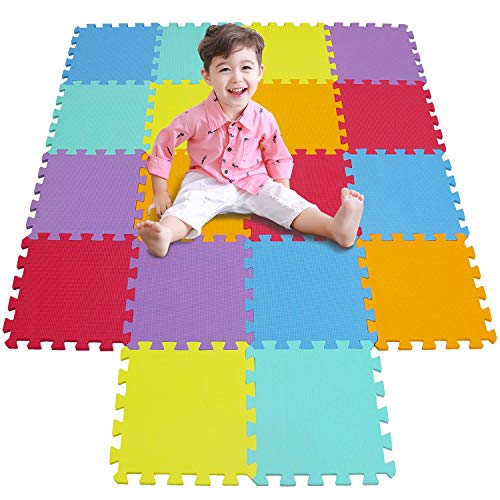 meiqicool - Alfombrilla de Espuma para bebés y niños | 18 baldosas de Espuma EVA para Piso | más Gruesas y Suaves para Arrastrar y Aprender | 100% seguras, Alfombra Puzzle Bebe meiqicool - Alfombrilla de Espuma para bebés y niños | 18 baldosas de Espuma EVA para Piso | más Gruesas y Suaves para Arrastrar y Aprender | 100% seguras, Alfombra Puzzle Bebe