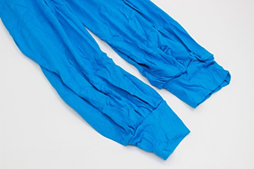 MEISHINE® Mujer Pantalones de Yoga Pantalones Deportivos Algodón Modal Harem Pantalón Polainas para Danza, Yoga, Ganduleado, Fitness - Muy Suave (Size S, Light Blue)