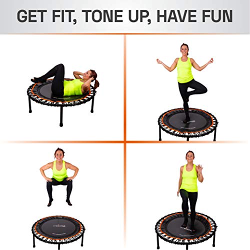 Mejor vendido Fit Bounce Pro II - Rebounder Mini Trampolín Silencioso con Cuerda Elástica Aparato para Ejercicio Cardiovascular Salto de. Incluye DVD y bolsa de almacenamiento. Mejor vendido Fit Bounce Pro II - Rebounder Mini Trampolín Silencioso con Cuerda Elástica Aparato para Ejercicio Cardiovascular Salto de. Incluye DVD y bolsa de almacenamiento.