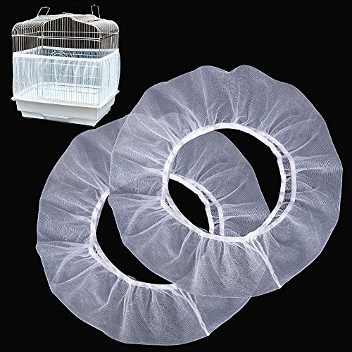MEJOSER 2pcs Cubierta de Jaula para Pajaros 85cm ~ 145cm Funda de Malla Protector Semillas Pajaros Blanco MEJOSER 2pcs Cubierta de Jaula para Pajaros 85cm ~ 145cm Funda de Malla Protector Semillas Pajaros Blanco