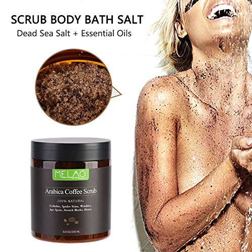 Melao Exfoliante corporal de café 100% natural, hidratante, 250 ml Melao Exfoliante corporal de café 100% natural, hidratante, 250 ml