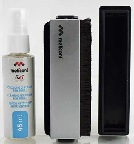 Meliconi Vinyl - Kit de Limpieza Profesional para Todo Tipos de Discos, Color Plata Meliconi Vinyl - Kit de Limpieza Profesional para Todo Tipos de Discos, Color Plata