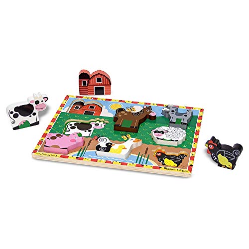 Melissa & Doug 13723 - Rompecabezas grande de madera - animales de granja