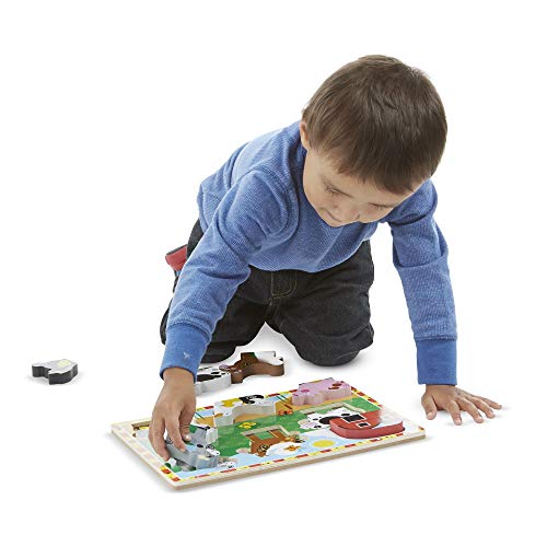 Melissa & Doug 13723 - Rompecabezas grande de madera - animales de granja Melissa & Doug 13723 - Rompecabezas grande de madera - animales de granja