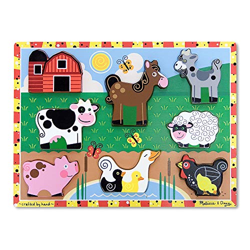Melissa & Doug 13723 - Rompecabezas grande de madera - animales de granja Melissa & Doug 13723 - Rompecabezas grande de madera - animales de granja