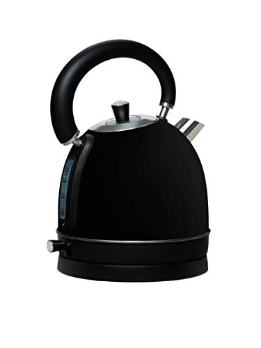 Mellerware Spring! Hervidor eléctrico Tipo Kettle. 100ºC Temperatura de Trabajo. 1,80 litros de Capacidad. Indicador de Nivel de Agua. Diseño Elegante. Acero Inoxidable (Negro)