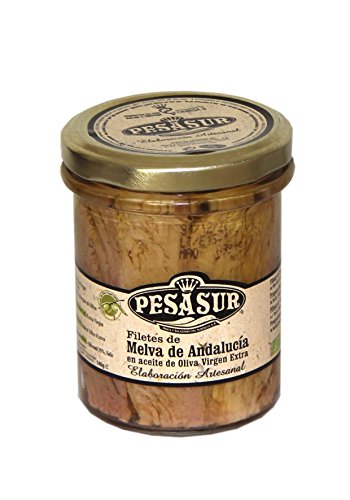 Melva de Andalucía PESASUR Aceite de Oliva Virgen Extra Ecológico Tarro Vidrio [Pack 2 ud x 195 g]