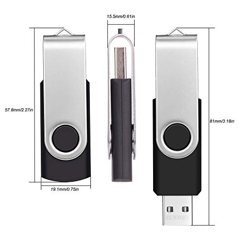 Memoria USB 16GB Pendrive 10 Piezas - Práctico Pen Drive 16 GB Económico 10 Unidades Portátil Flash Drives - Giratorio Llave USB 2.0 Almacenamiento de Datos Multicolor con Cuerdas by FEBNISCTE