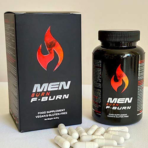 Men Burn F-Burn | Quemador de Grasa 100% Natural | Pérdida de Peso Sin Estimulantes | Poder y Resistencia de Hombres |Pastillas de Dosis Fuerte Para Keto Dieta| 60 Cápsulas Veganas|Fabricado en la UE