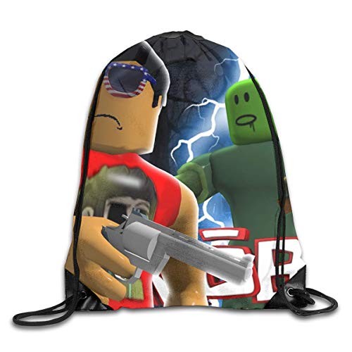 Men Women Ro-blox with Zombie Gym Drawstring Backpacks Shoulder Bolso con cordóns Workout Sack Backpack for Home Travel Exercise Men Women Ro-blox with Zombie Gym Drawstring Backpacks Shoulder Bolso con cordóns Workout Sack Backpack for Home Travel Exercise