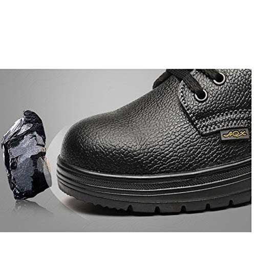 Meng Zapatos de Seguridad for Hombre con Puntera de Acero Zapatillas de Seguridad Trabajo, Calzado de Industrial y Deportiva (Color : Black, Size : 42)