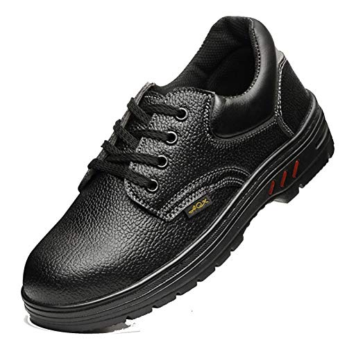 Meng Zapatos de Seguridad for Hombre con Puntera de Acero Zapatillas de Seguridad Trabajo, Calzado de Industrial y Deportiva (Color : Black, Size : 42)