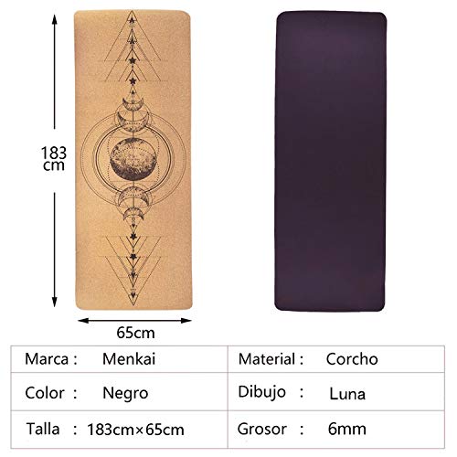 MENKAI - Esterilla de Yoga-Incluye Correa de Transporte y 2PC Bola para Masajes-100% Ecológicos Corcho - Esterilla de Deporte Antideslizante - Yoga Mat de 183x65cm MENKAI - Esterilla de Yoga-Incluye Correa de Transporte y 2PC Bola para Masajes-100% Ecológicos Corcho - Esterilla de Deporte Antideslizante - Yoga Mat de 183x65cm