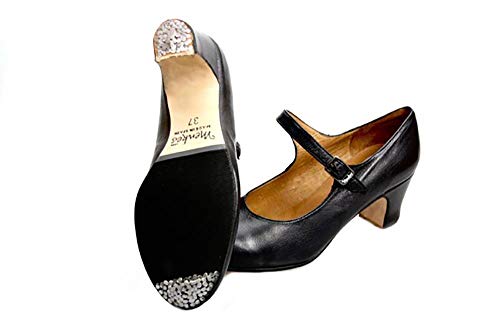 Menkes S.A Zapato Flamenco Piel con Clavos para Mujer Talla 36 Negro