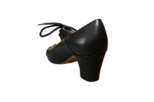 Menkes Zapato Flamenco Modelo Debutante Calé Piel con Clavos para Mujer Talla 41 Negro