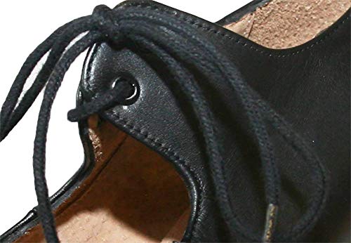 Menkes Zapato Flamenco Modelo Debutante Sevilla Piel con Clavos para Mujer Talla 36 Negro