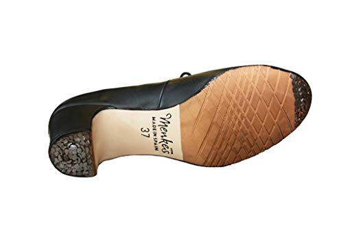 Menkes Zapato Flamenco Modelo Debutante Sevilla Piel con Clavos para Mujer Talla 36 Negro