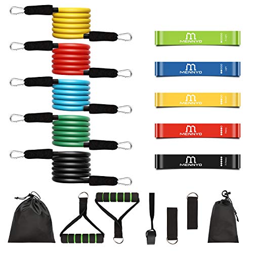 MENNYO Bandas Elasticas Musculacion, Bandas Elásticas Fitness Cintas Elasticas Musculacion para Resistencia, Terapia Física, Fitness en el Hogar MENNYO Bandas Elasticas Musculacion, Bandas Elásticas Fitness Cintas Elasticas Musculacion para Resistencia, Terapia Física, Fitness en el Hogar