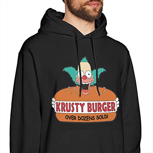 Men's Fashion The Simpsons Krusty Burger Logo Athletic Hoodies Sport Sweatshirt Fit Men's Hoodie Sweatshirt Comfortable Soft