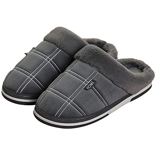 Men's shoes Zapatillas mullidas de Gran tamaño para Hombres, Zapatos cómodos Antideslizantes para Interiores y Exteriores, Zapatos cálidos de algodón de Suela Gruesa