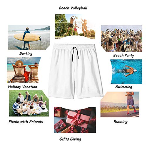 Men's Swim Trunks Board Shorts Beach Pants Surfing Boardshorts,Pastel Themed Continuous Feminine Pattern of Ballet Dancers Print,Fancy Print Hawaiian Shorts Four Size,Medium