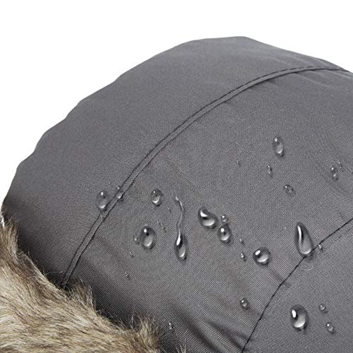 MeOkey Sombrero de Trampero Unisex Impermeable Invierno Cálido Gorro de Aviador Ruso para Actividades al Aire Libre