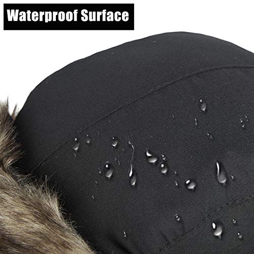 MeOkey Sombrero de Trampero Unisex Impermeable Invierno Cálido Gorro de Aviador Ruso para Actividades al Aire Libre