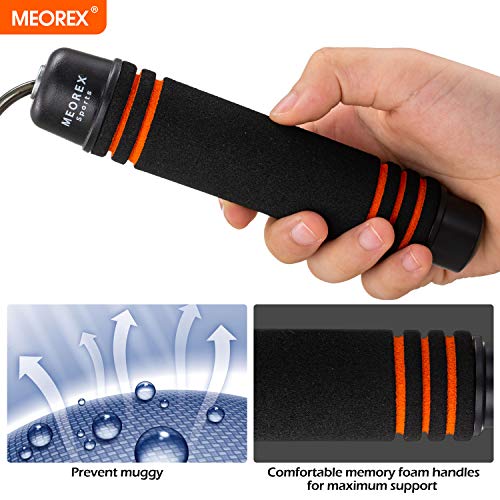 MEOREX Skipping Rope Adult Fitness, Gimnasio de Boxeo Speed Jump Rope Exercise for Men, Women & Kids -Ideal for Calorie,Fat Burning and Home Fitness