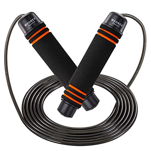 MEOREX Skipping Rope Adult Fitness, Gimnasio de Boxeo Speed Jump Rope Exercise for Men, Women & Kids -Ideal for Calorie,Fat Burning and Home Fitness MEOREX Skipping Rope Adult Fitness, Gimnasio de Boxeo Speed Jump Rope Exercise for Men, Women & Kids -Ideal for Calorie,Fat Burning and Home Fitness