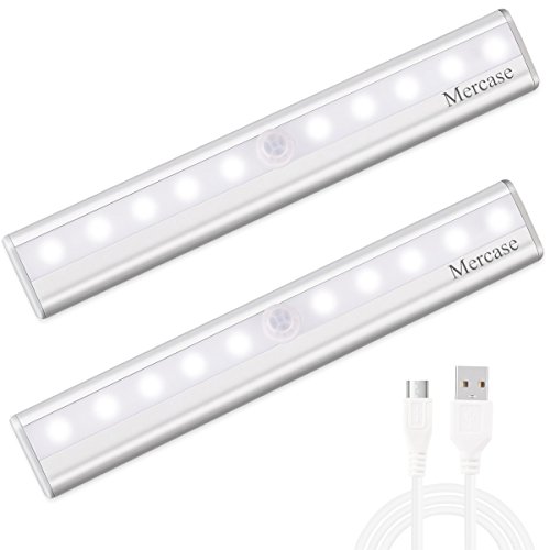 Mercase LED Sensor Luz del Armario USB Recargable Magnético Stick-on Anywhere