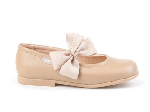 Merceditas de Cuero Color Camel para Niña. Marca AngelitoS. Modelo 519. Todo Piel. Calzado Infantil Hecho en España. Número 31 Merceditas de Cuero Color Camel para Niña. Marca AngelitoS. Modelo 519. Todo Piel. Calzado Infantil Hecho en España. Número 31