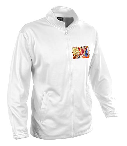 MERCHANDMANIA Chaqueta Tecnica 1 Dibujo Luffy VS Goku Anime Shonen Jacket