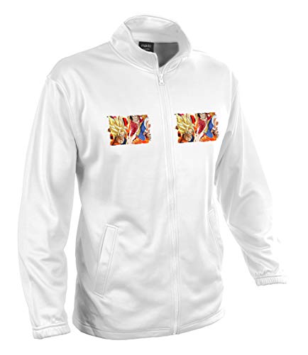 MERCHANDMANIA Chaqueta Tecnica 2 Dibujos Luffy VS Goku Anime Shonen Jacket