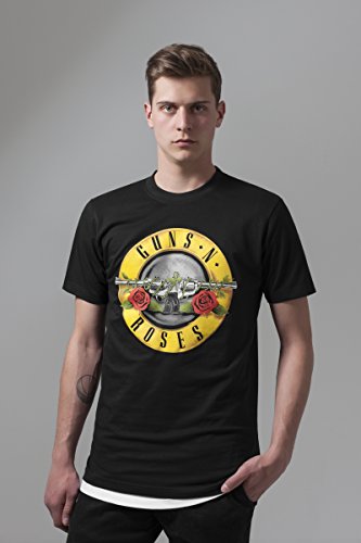 MERCHCODE Guns N Roses Classic Logo – Camiseta para Hombre, Color Negro, Cuello Redondo, tamaño XS a 3 x l, Hombre, Guns n' Roses Logo tee, Negro, Large MERCHCODE Guns N Roses Classic Logo – Camiseta para Hombre, Color Negro, Cuello Redondo, tamaño XS a 3 x l, Hombre, Guns n' Roses Logo tee, Negro, Large