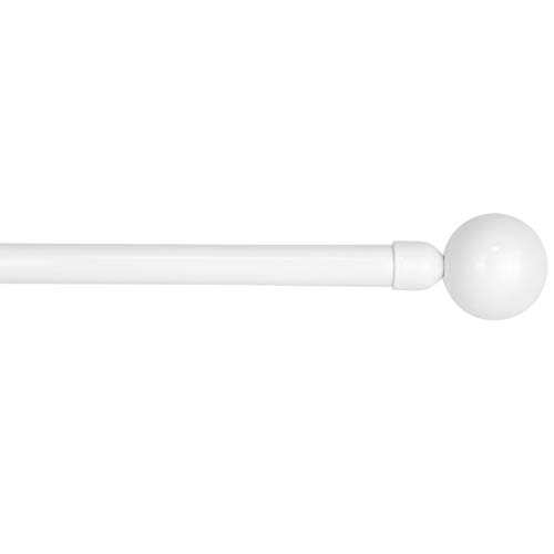MERCURY TEXTIL Barra Sencilla Forja Universal Extensible,Barra de Cortinas Decorativa Extensible (Blanco, 120-210cm) MERCURY TEXTIL Barra Sencilla Forja Universal Extensible,Barra de Cortinas Decorativa Extensible (Blanco, 120-210cm)
