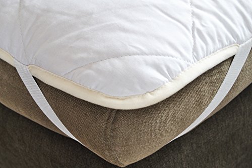 Merino Wool Bedding Mattress Topper Pad 90 x 190 cm Lana Merina Básica Protector de colchón 90 x 190 cm Certificada por Woolmark. Muy Suave y Confortable.