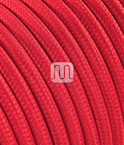 Merlotti 20305 - Cable eléctrico redondo H03VV-F 2 x 0,75, rojo, 3 m