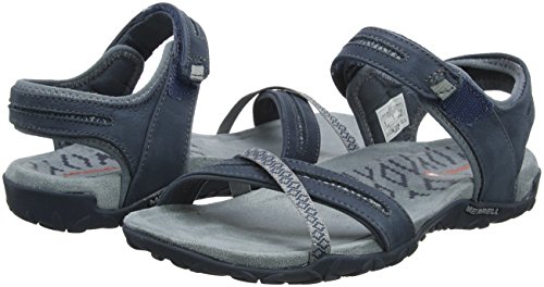 Merrell Terran Cross II, Sandalia con Pulsera Mujer, Gris (Slate), 39 EU