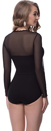Merry Style Body Mujer Sexy Mangas Largas Ropa Lencería VBD15 (Negro2, XL) Merry Style Body Mujer Sexy Mangas Largas Ropa Lencería VBD15 (Negro2, XL)