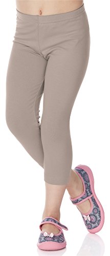 Merry Style Leggins 3/4 Mallas Pantalones Piratas Ropa Deportiva Niña MS10-131 (Caffelate, 110 cm)