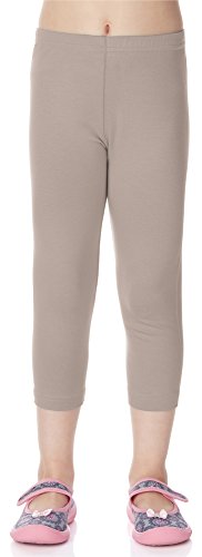 Merry Style Leggins 3/4 Mallas Pantalones Piratas Ropa Deportiva Niña MS10-131 (Caffelate, 110 cm)