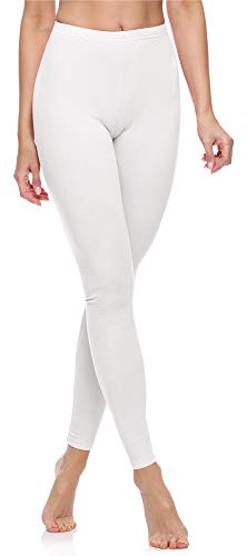 Merry Style Leggins Largos Mallas Deportivas Mujer MS10-198 (Blanco, XXL)