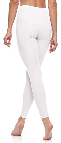 Merry Style Leggins Largos Mallas Deportivas Mujer MS10-198 (Blanco, XXL)